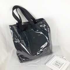 Green PVC Tote Bag Large Capacity Waterproof Shoulder Handbag