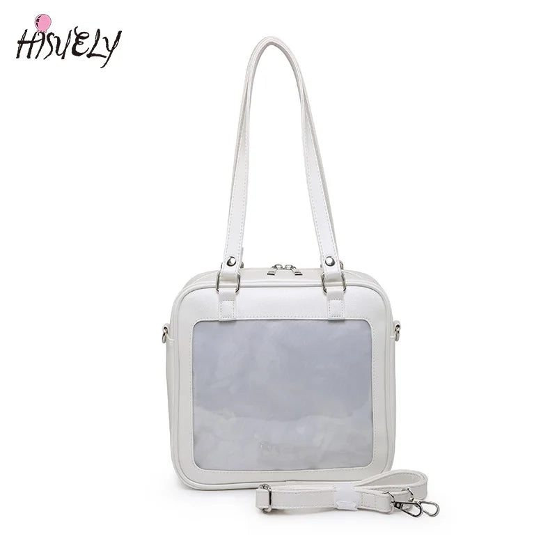 Square PU Shoulder Bag Women's Casual Messenger Bag