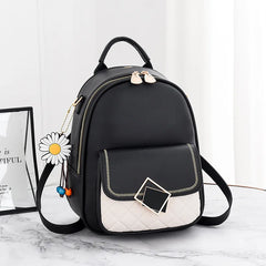 Small Round Backpack Retro Style for Women