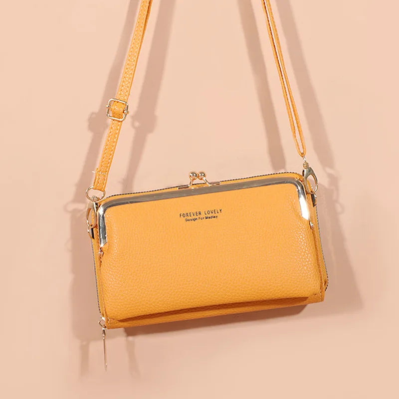 Matte Leather Crossbody Bag Women Shoulder Messenger Handbag Lady Purse