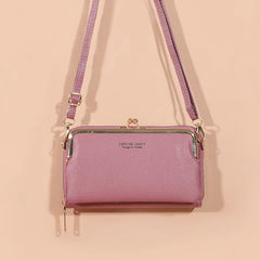 Matte Leather Crossbody Bag Women Shoulder Messenger Handbag Lady Purse