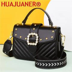 Luxury Diamond-Encrusted Leather Shoulder Bag