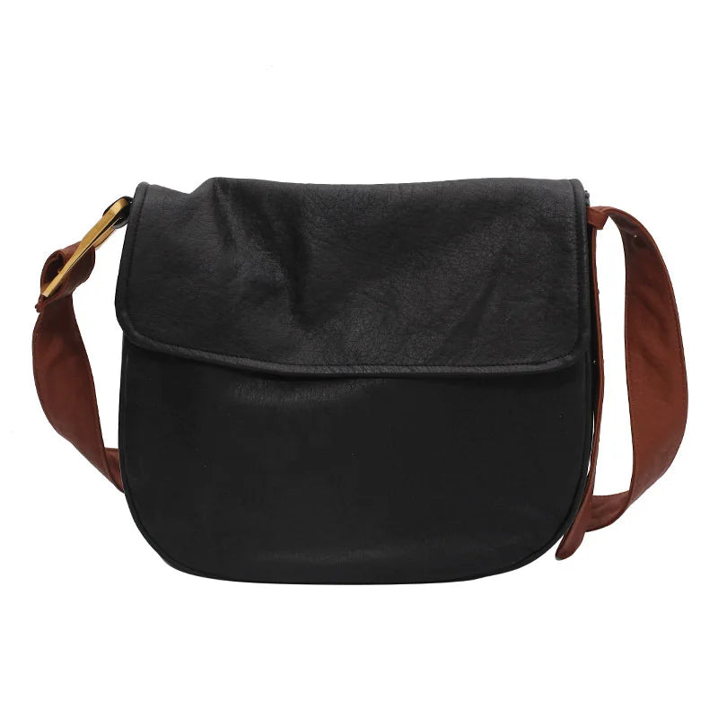 Soft Leather Shoulder Bag Retro Messenger Bag