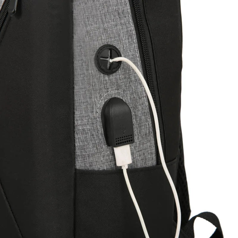 Men's & Women's 3-Piece Backpack Set with USB Laptop Bag