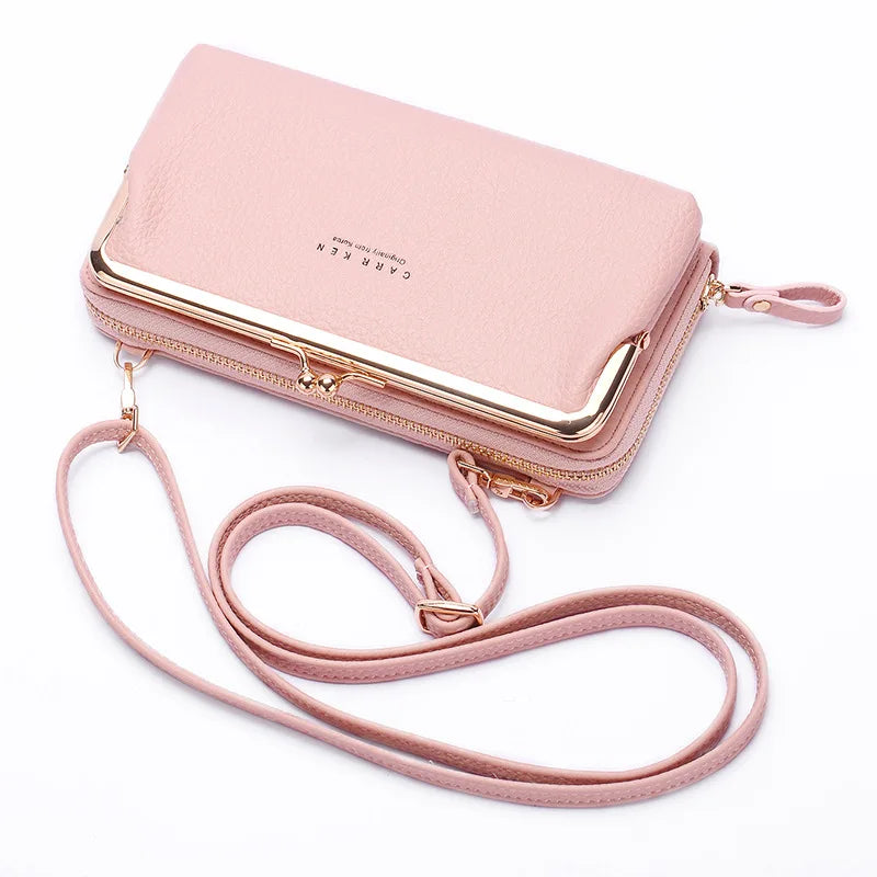 Matte Leather Crossbody Bag for Women, Shoulder Messenger Handbag