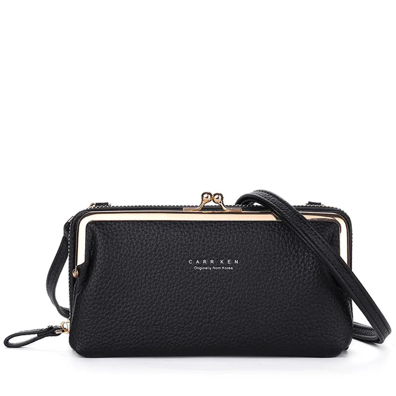Matte Leather Crossbody Bag for Women, Shoulder Messenger Handbag