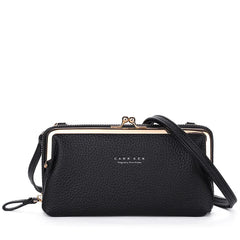 Matte Leather Crossbody Bag for Women, Shoulder Messenger Handbag