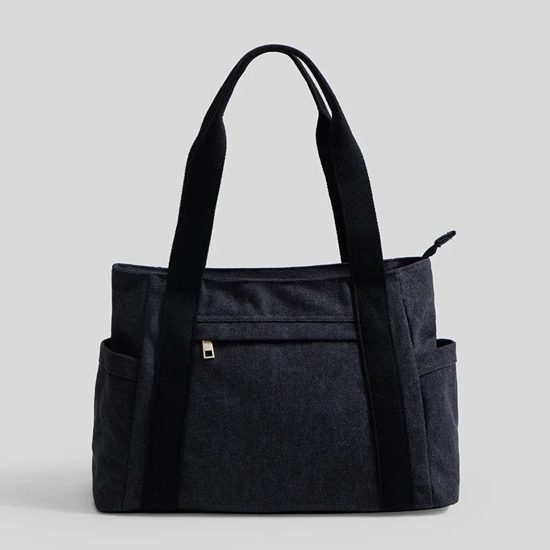 Large Capacity Canvas Bag One Shoulder Retro Casual Canvas Handbag