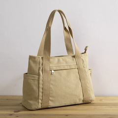 Large Capacity Canvas Bag One Shoulder Retro Casual Canvas Handbag