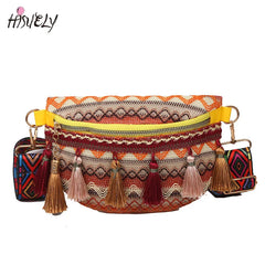Tassel Woven Shoulder Bag Ethnic Messenger Bag