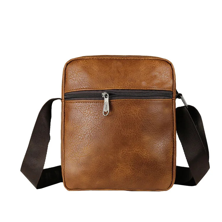 One-Shoulder Men's Casual Messenger Bag Cross-Border PU Leather