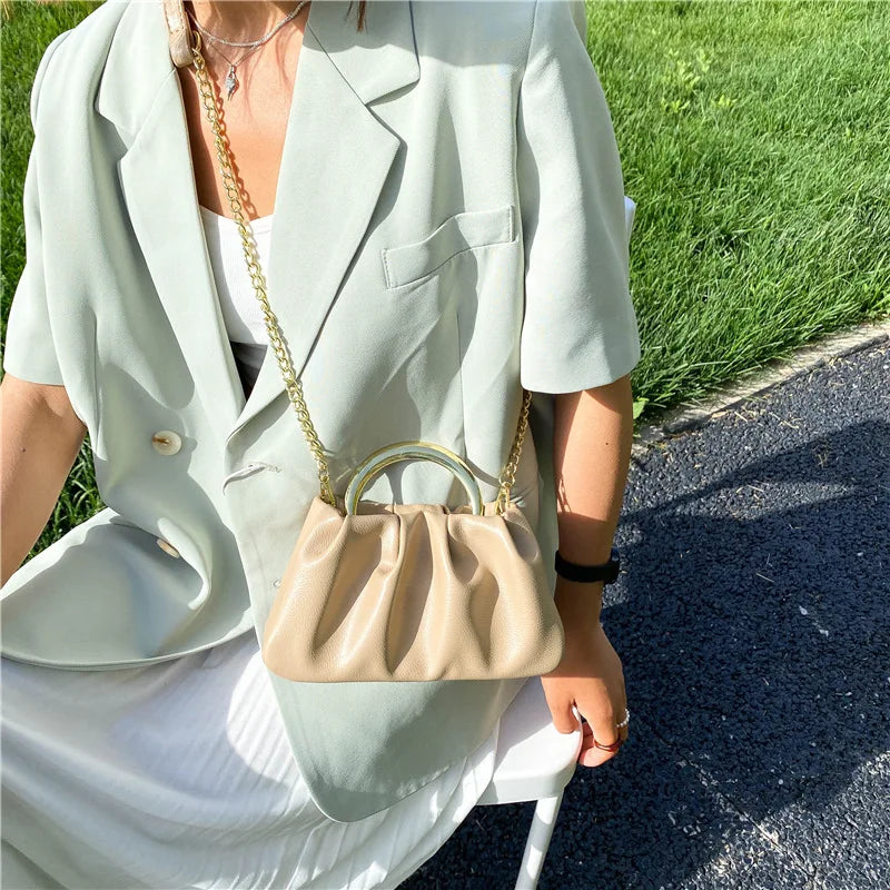 One-Shoulder Messenger Handbag Women's Casual Cloud Bag