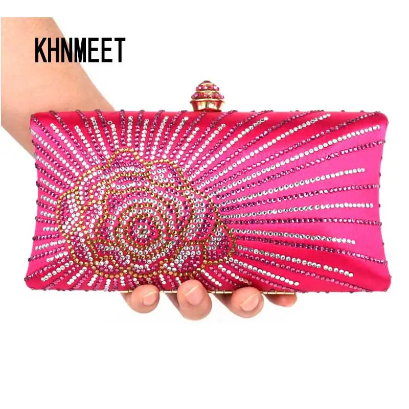 Rhinestones Bridal Purses Wedding Prom Clutch Evening Bag