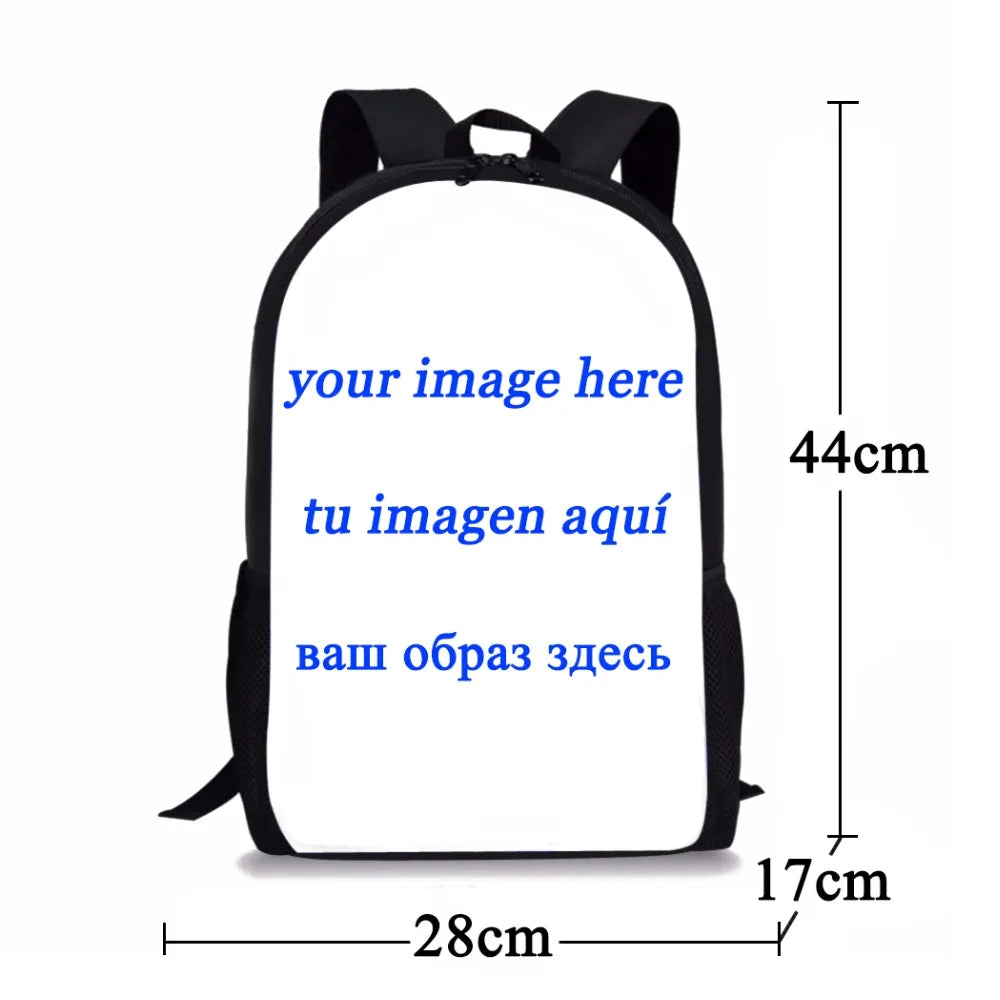 3D Animal Cat Print School Bag for Girls Boys Children Backpack