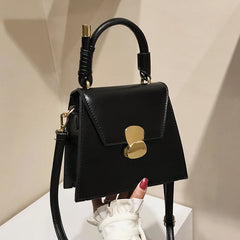 Trapezoidal Leather Women's Work Handbag