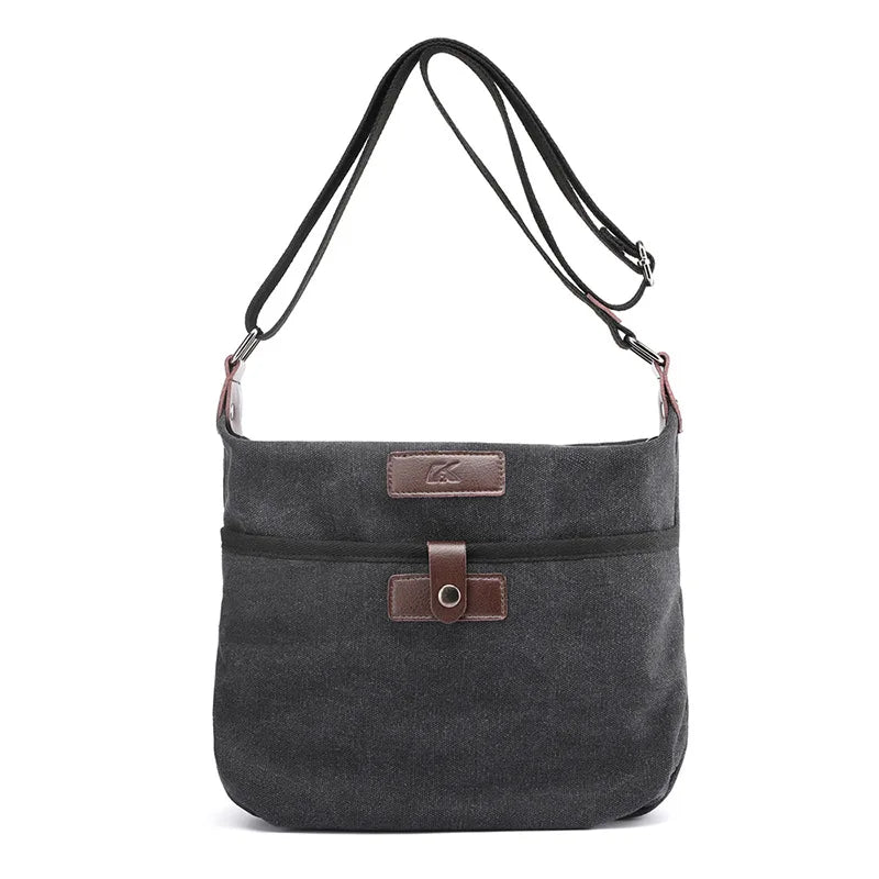 Vintage Canvas Crossbody Bag Retro Fabric Shoulder Messenger Bag Women