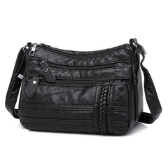 Women's Red PU Leather Shoulder Bag Crossbody Handbag Purse