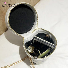 Women's Straw Travel Bag with Metal Chain and Sequin Shoulder Bag