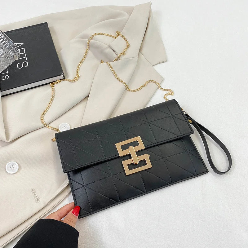 Women's Silver Messenger Square Bag Handbag and Crossbody Bag