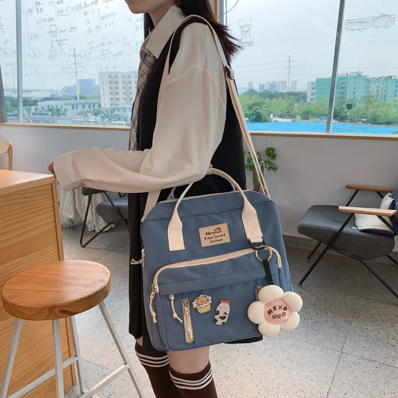 Fashionable Girl Waterproof Nylon Backpack Small Schoolbag