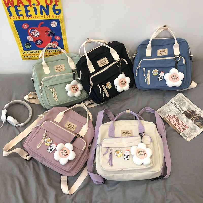 Fashionable Girl Waterproof Nylon Backpack Small Schoolbag