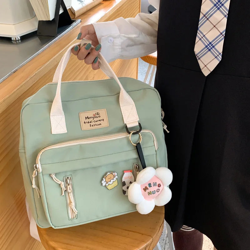 Fashionable Girl Waterproof Nylon Backpack Small Schoolbag