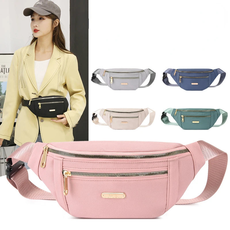 Stylish Waist Bag for Women, Oxford Cloth Chest Messenger Bag