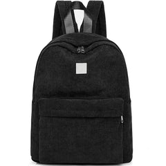Fashionable Flannel Fabric Backpack with Shining Hardware Decoration