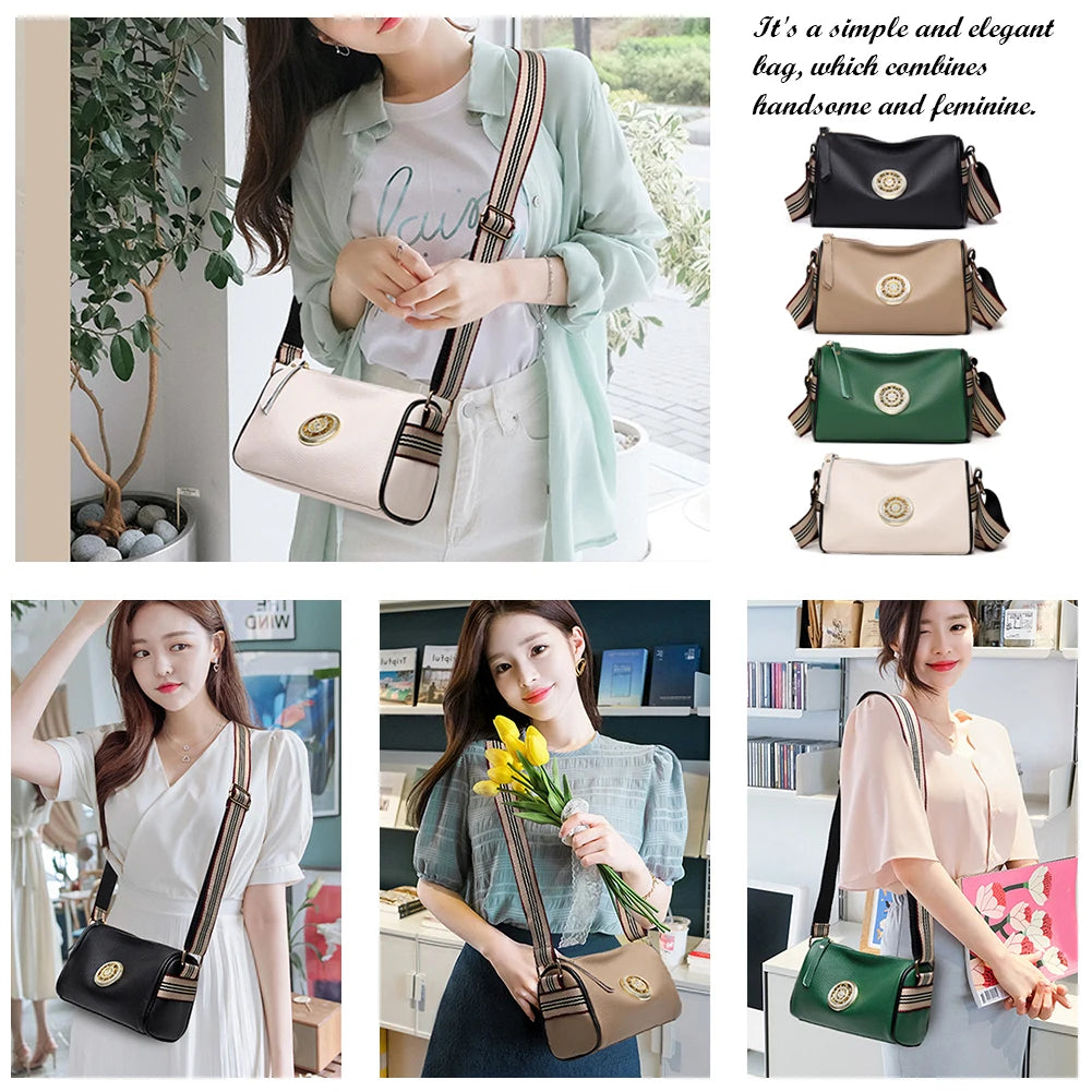 Simplicity Women Bag Leather Leisure Handbags Retro Tote Bag