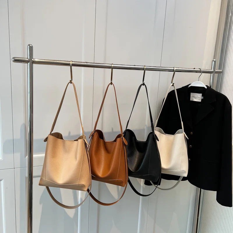 Fashionable Women Shoulder Bags PU Leather Handbag Large Capacity Crossbody