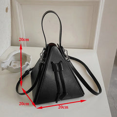 Triangle PU Leather Women's Mini Bag Handbag Shoulder Bag
