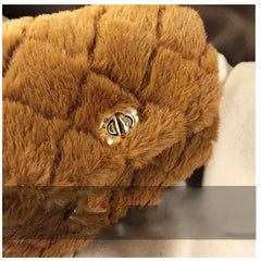 Faux Fur Crossbody Bag Plush Purses Handbag Female Phone Shoulder Wallet