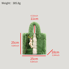 Faux Fur Women's Tote Bag Soft Plush Shoulder Messenger