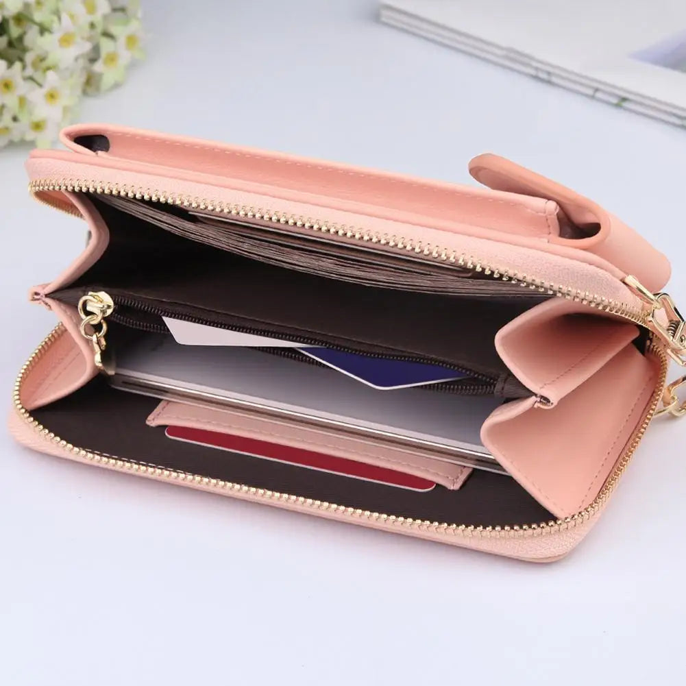 Vintage Faux Leather Shoulder Bag Women Large Capacity Clutch