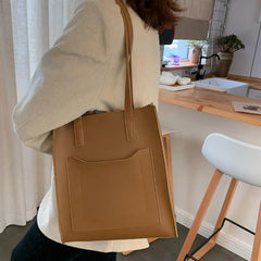 Large Capacity Faux Leather Shoulder Bag for Women