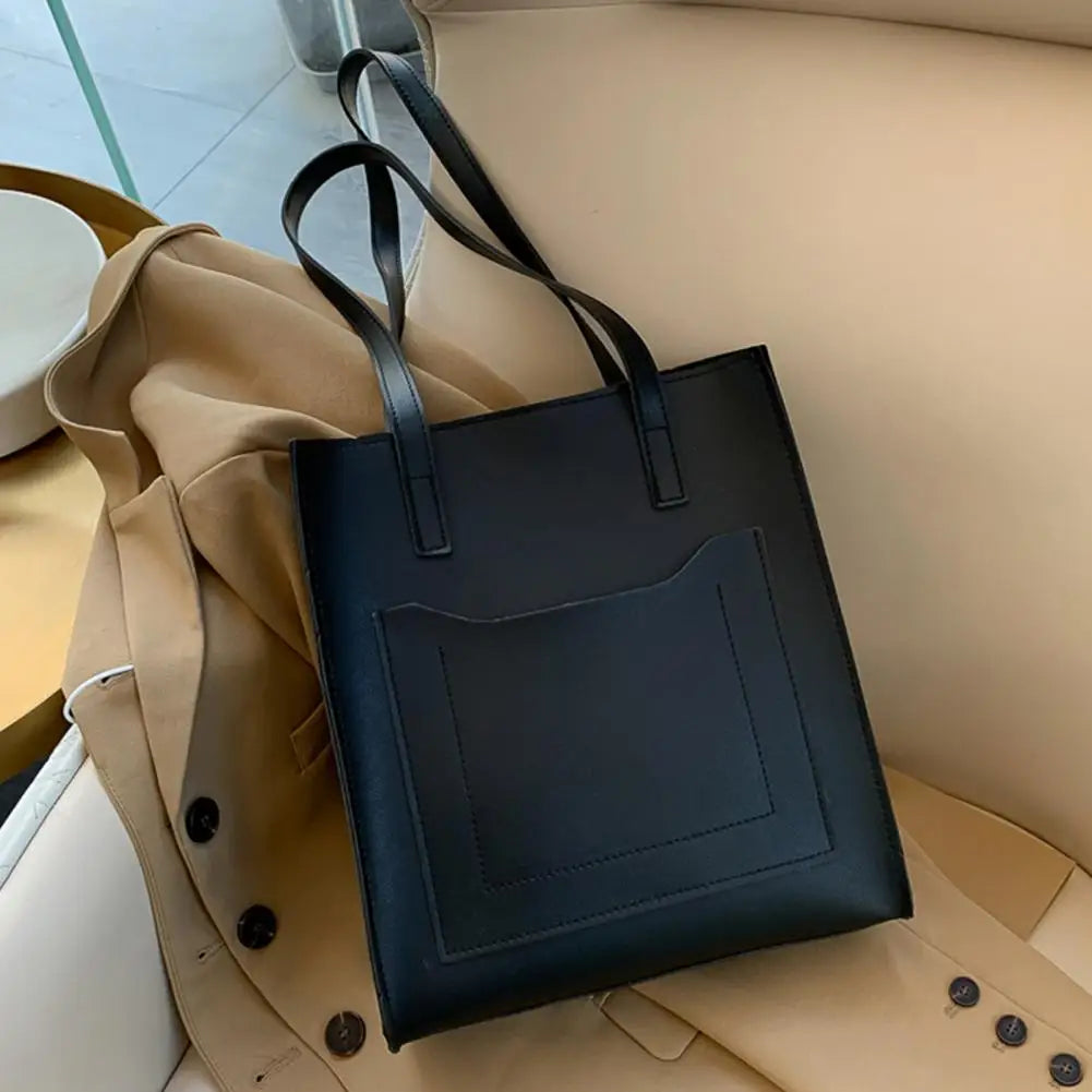 Large Capacity Faux Leather Shoulder Bag for Women
