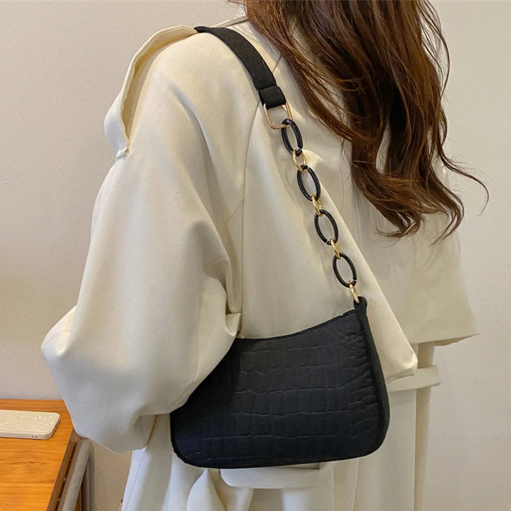 Felt Women's Shopping Bag Handbags Chain Shoulder Underarm Bag