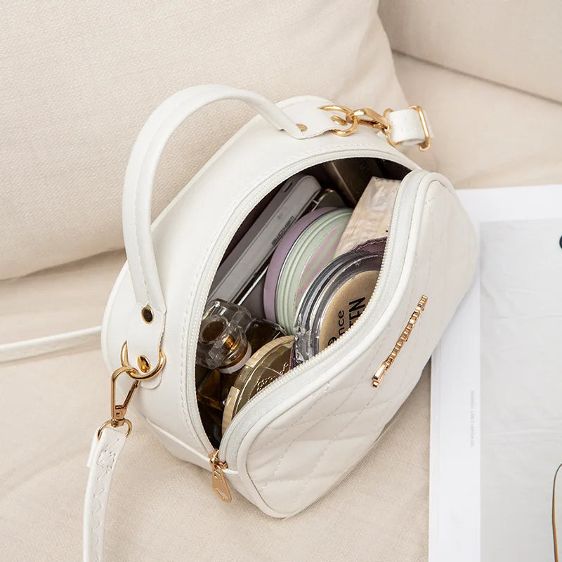 Female Winter Lingge Semi-circular Phone Bag Shoulder Bag