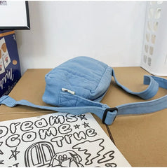 Stylish 90s Y2K Canvas Mini Crossbody Bag for Phone