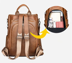 Women's Anti-theft Backpack Classic Leather Shoulder Bag