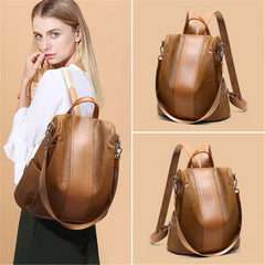 Women's Anti-theft PU Leather Backpack