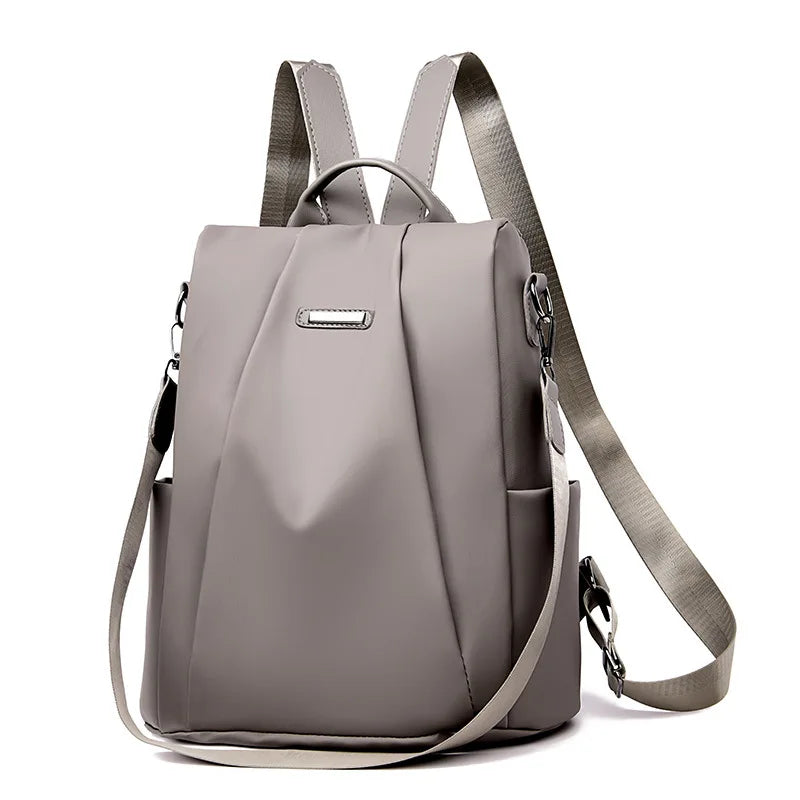 Women's Multifunction Leather Backpack Shoulder Bag