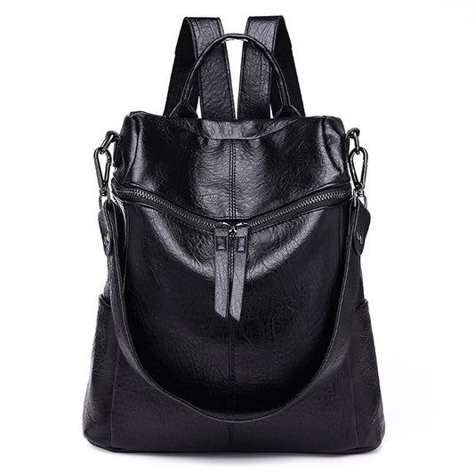 Women's Leather Travel Backpack Wild Travel Bag