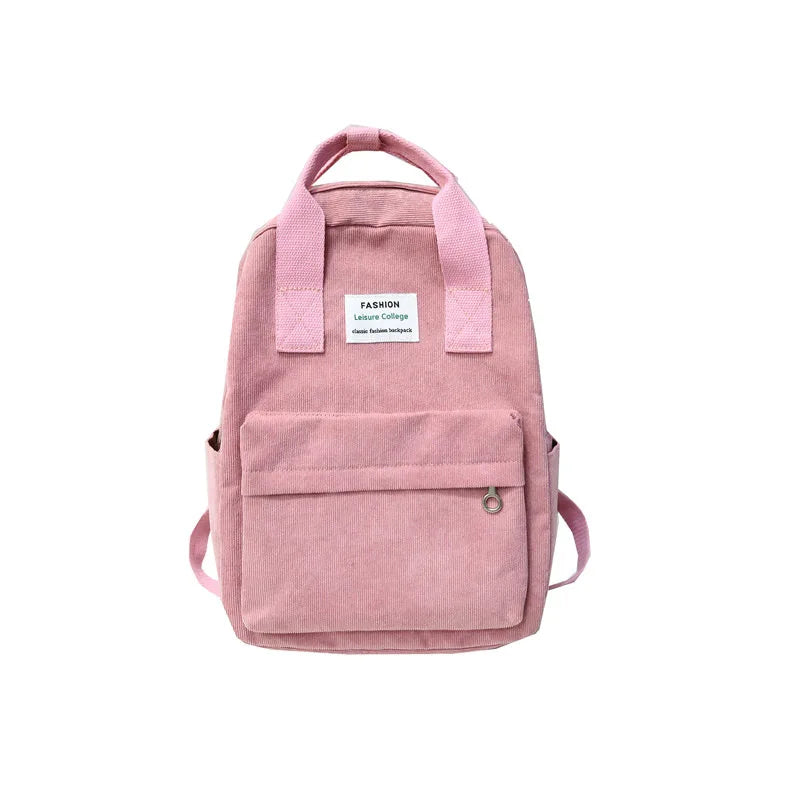 Female Backpack Solid Women Backpacks College School Shoulder Bags