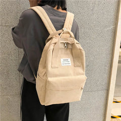 Female Backpack Solid Women Backpacks College School Shoulder Bags