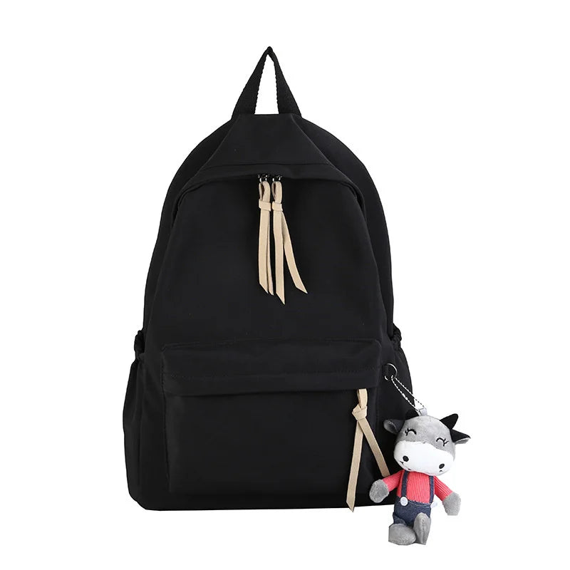 Female Canvas School Bag Casual Backpack Large Capacity Ladies Rucksac
