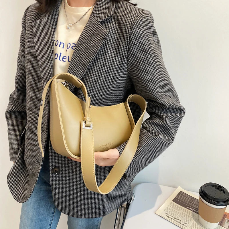 Women's PU Leather Shoulder Bag Ladies Messenger Purse Handbag