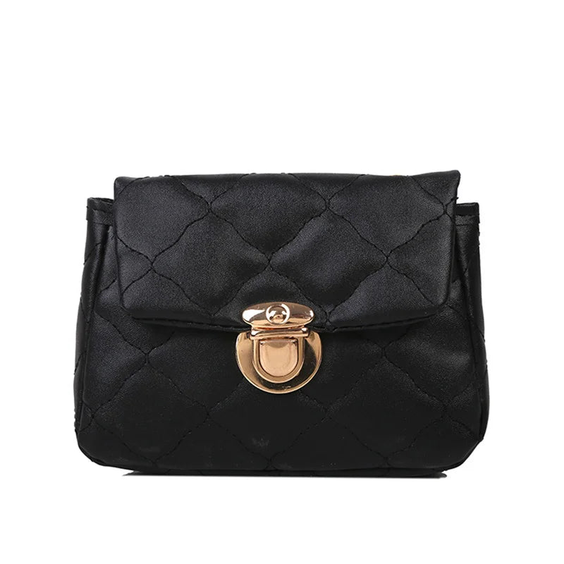 Women's Crossbody Bag Chain Style Solid Pu Leather Casual Messenger Bag