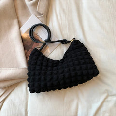 Casual Cloud Canvas Shoulder Bag Underarm Handbag for Women