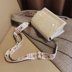 Plush Shoulder Bag Lamb Wool Winter Crossbody Bag